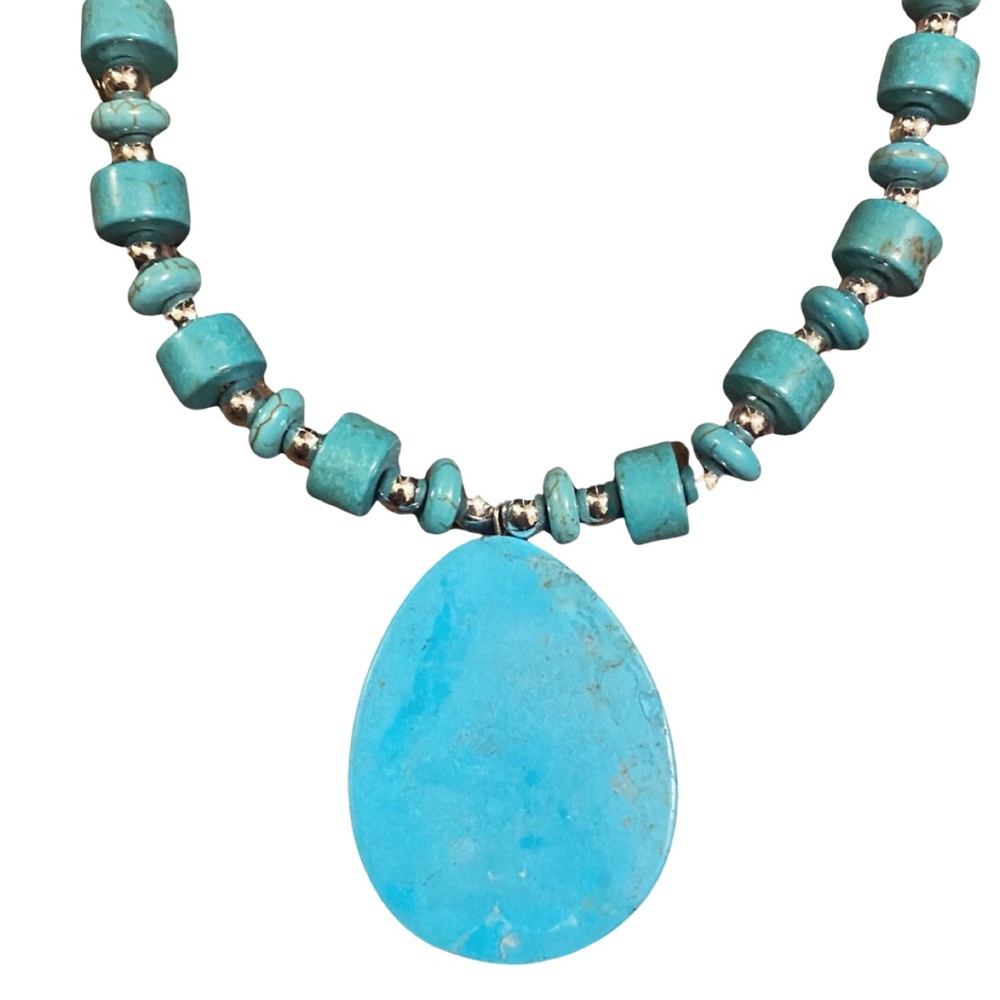 NATIVE AMERICAN Handmade Necklace & Earrings Set - Picture 3 of 4
